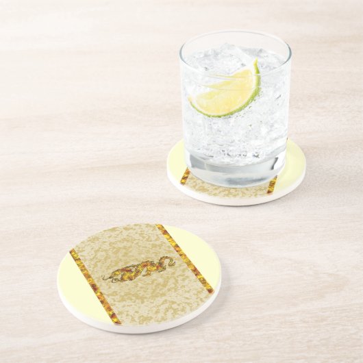 Drache-Drache-Ausschnitt des Kristalles Untersetzer (Seite)