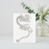 Drache, Drache, Fantasie, Skizze zeichnend Postkarte (Stehend Vorderseite)
