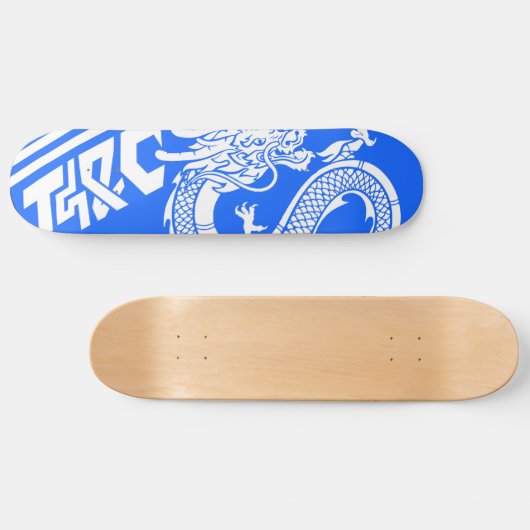 Drache-Drache-Skateboard (blau) Skateboard (Horizontal)