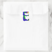 Drache E Runder Aufkleber (Tasche)