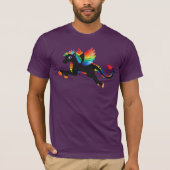 Drache-Einhorn-Regenbogen-Fliegen-Fabelwesen T-Shirt (Vorderseite)