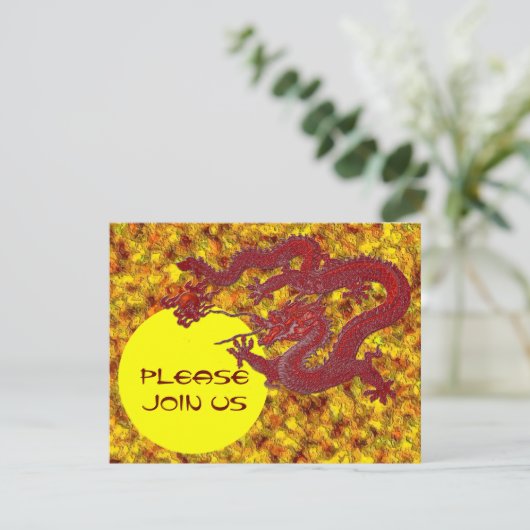 Drache Einladung (Stehend Vorderseite)