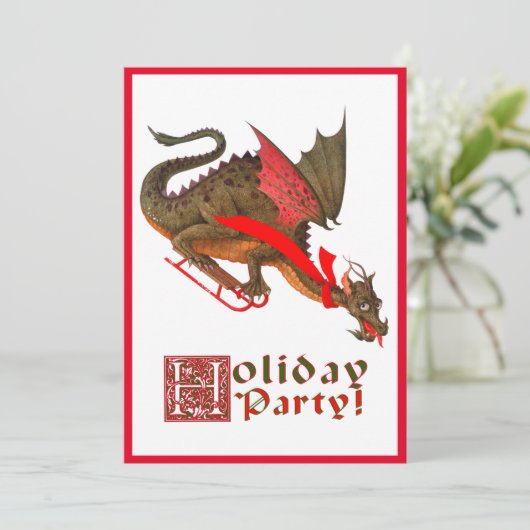 Drache Einladung (Stehend Vorderseite)
