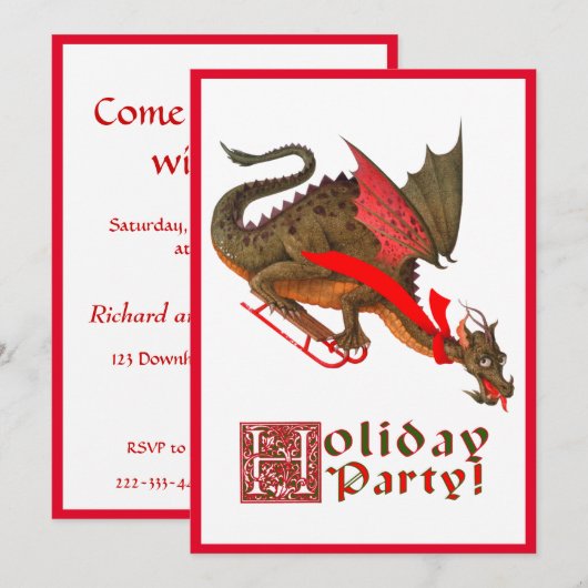 Drache Einladung (Vorne/Hinten)