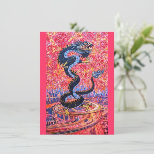 Drache-Einladung Einladung (Stehend Vorderseite)