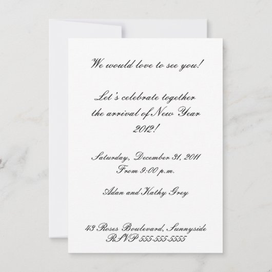 Drache-Einladung Einladung (Rückseite)