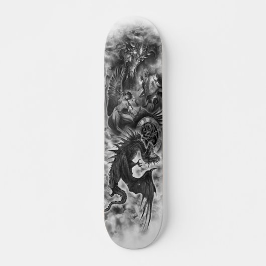 Drache-Engels-Fantasie-Plattform Skateboard (Vorne)