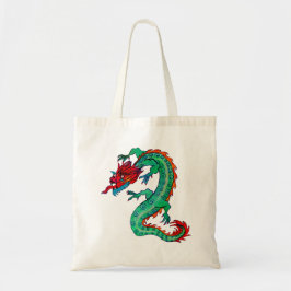 Drache-Entwurf auf Budget-Taschen-Tasche Tragetasche