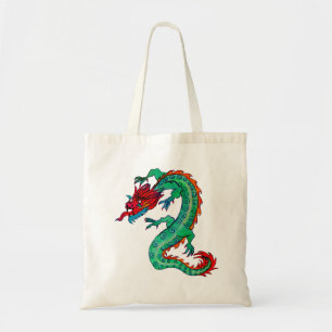 Drache-Entwurf auf Budget-Taschen-Tasche Tragetasche