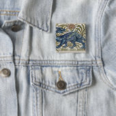 "Drache" Entwurf für eine Fliese (w/c auf Papier) Button (Beispiel)