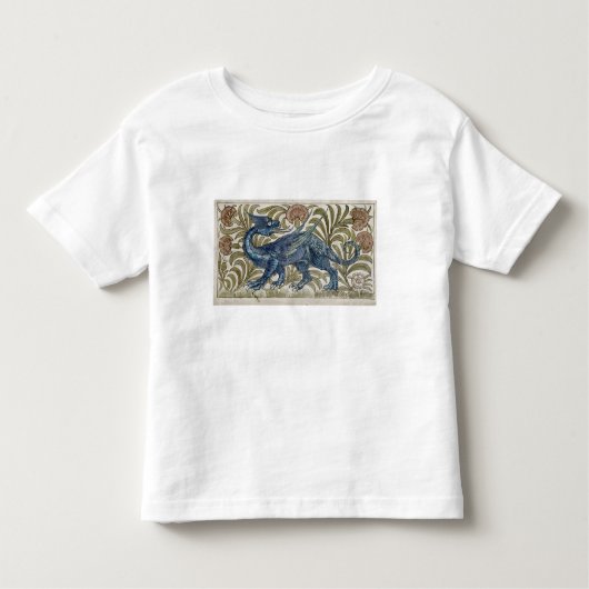 "Drache" Entwurf für eine Fliese (w/c auf Papier) Kleinkind T-shirt (Vorderseite)