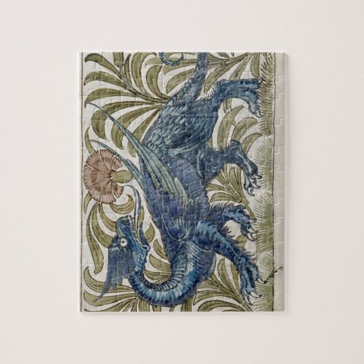 "Drache" Entwurf für eine Fliese (w/c auf Papier) Puzzle (Vertikal)