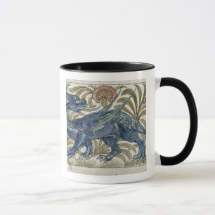 "Drache" Entwurf für eine Fliese (w/c auf Papier) Tasse