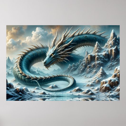 Drache erwacht in einer eisigen Welt Poster (Vorne)