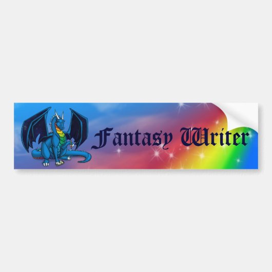 Drache-Fantasie-Verfasser-Autoaufkleber Autoaufkleber (Vorne)