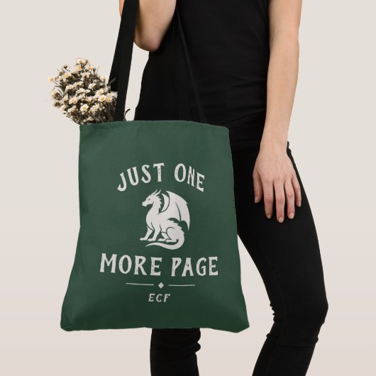 Drache Fantasy Buchliebhaber-Monogramm Tasche (Von Nahem)