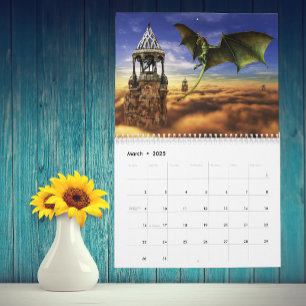 Drache Fantasy-Kunst wählen Sie ein beliebiges Jah Kalender