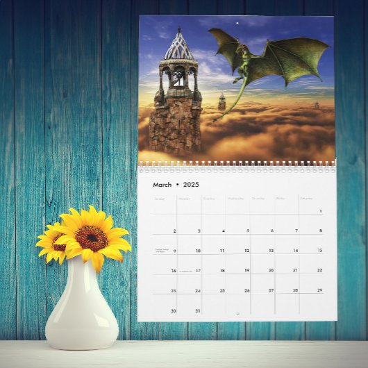 Drache Fantasy-Kunst wählen Sie ein beliebiges Jah Kalender
