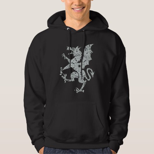 Drache Fantasy-Mandala Märchen Flügel Hoodie (Vorderseite)