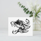 Drache Feiertagspostkarte (Stehend Vorderseite)