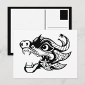 Drache Feiertagspostkarte (Vorne/Hinten)