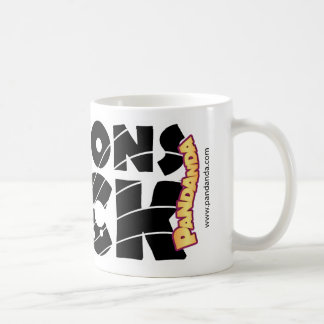 Drache-Felsen-Tasse (schwarzer Text) Kaffeetasse