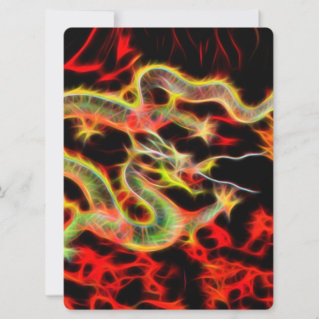 Drache Feuer auf Glück Energie (Vorderseite)