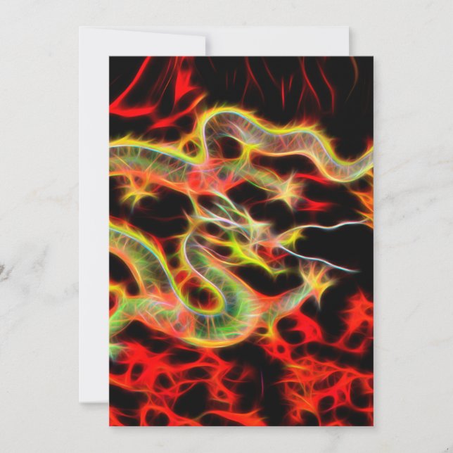 Drache-Feuer auf glücklicher Energie (Vorderseite)