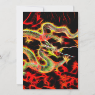 Drache-Feuer auf glücklicher Energie