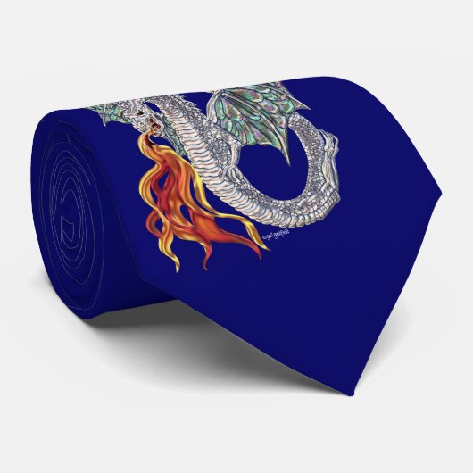 Drache-Feuer Krawatte (Gerollt)