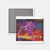 Drache Feuer Magnet (Vorderseite/Rückseite)