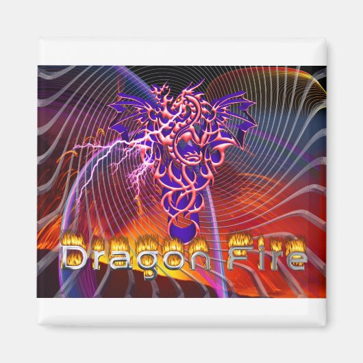 Drache Feuer Magnet (Vorne)