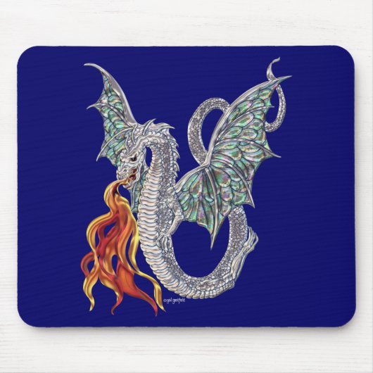 Drache-Feuer Mousepad (Vorne)