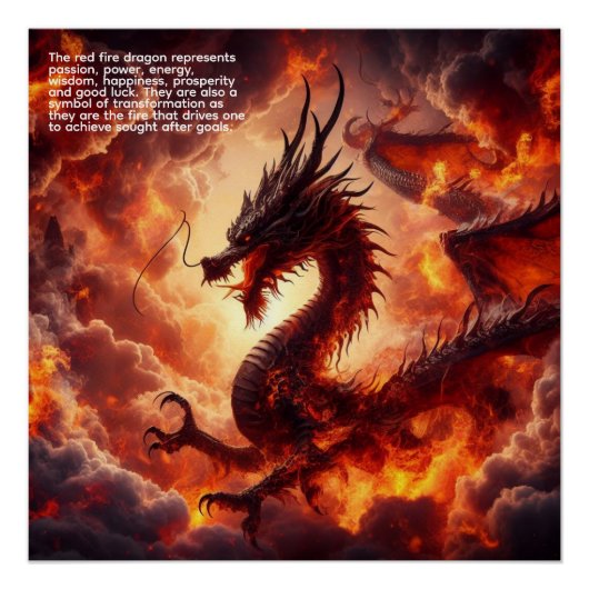 Drache Feuer Poster (Vorderseite)