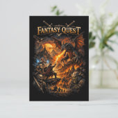 Drache feuers Quest Dankeskarte (Stehend Vorderseite)