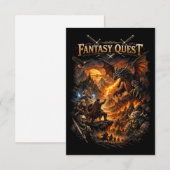 Drache feuers Quest Dankeskarte (Vorne/Hinten)