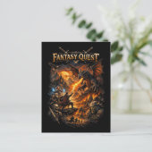 Drache feuers Quest Postkarte (Stehend Vorderseite)