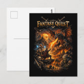 Drache feuers Quest Postkarte (Vorne/Hinten)