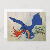 Drache Feuerspezier Postkarte (Vorne/Hinten)