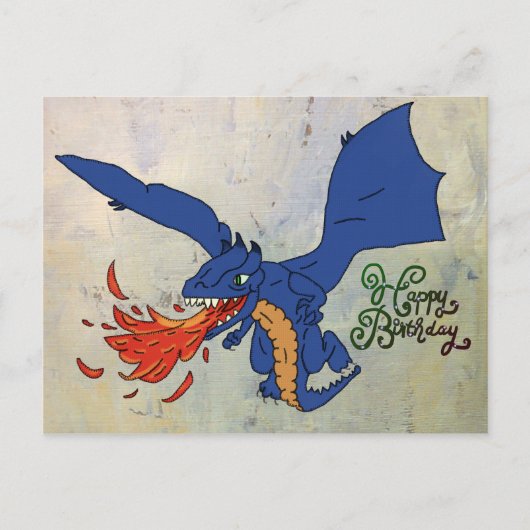 Drache Feuerspezier Postkarte (Vorderseite)