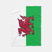 Drache-Flagge Wales Waliser Fleecedecke (Vorderseite)