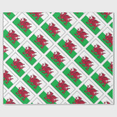 Drache-Flagge Wales Waliser Geschenkpapier (Flach)
