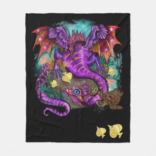 Drache Fleecedecke (Vorderseite)