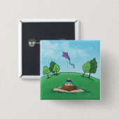 Drache-Fliegen-Knopf Button (Vorne & Hinten)