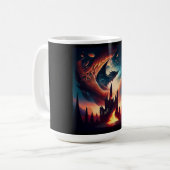 Drache fliegt über das Königreich Kaffeetasse (Vorderseite Links)
