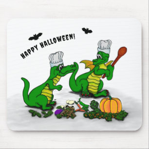 Drache - Frohes Halloween ! Heute werde ich kochen Mousepad