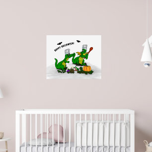 Drache - Frohes Halloween ! Heute werde ich kochen Poster