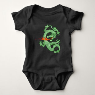 Drache für das Feueratmen Baby Strampler