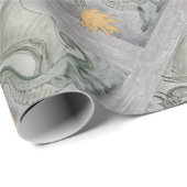 Drache für das Feueratmen Geschenkpapier (Rolleneckpunkt)