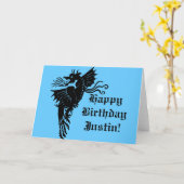 Drache für das Feueratmen Karte (Gelbe Blume)